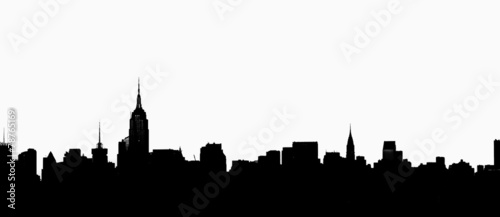 New York City Skyline in Profile