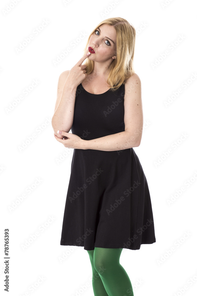 Model Released. Thoughtful Attractive Young Woman Thinking Model Released. Thoughtful Attractive Young Woman Thinking