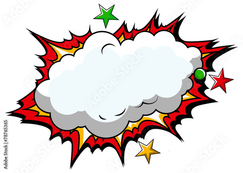 Comic Cloud Background Vector