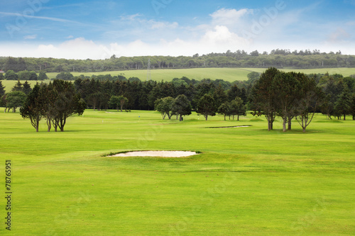 Idyllic golf course scenery