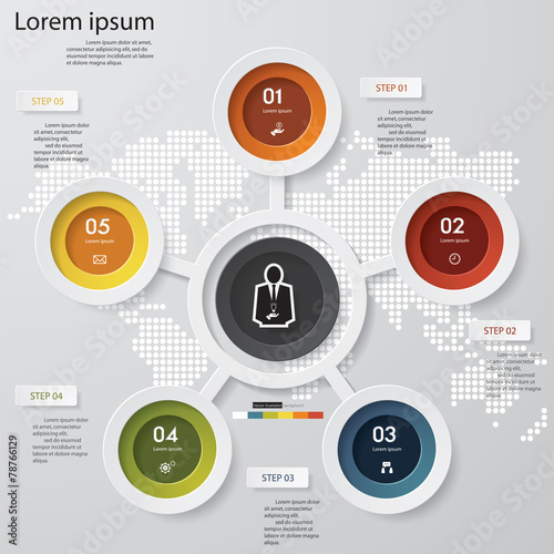 Design clean number banners template. Vector.