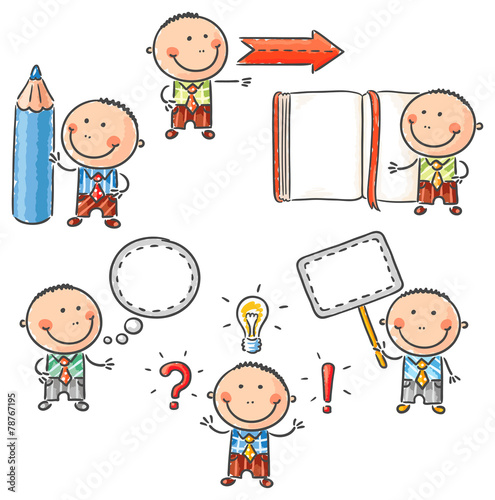 Businessman with different objects