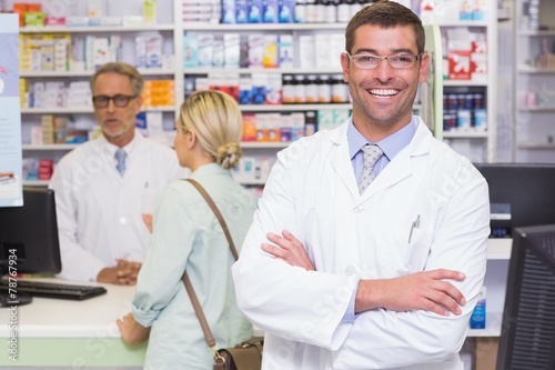 Smiling pharmacist looking at camera © WavebreakmediaMicro