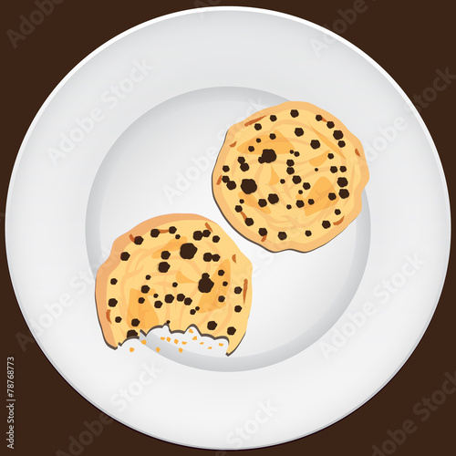 Plate with biscuits