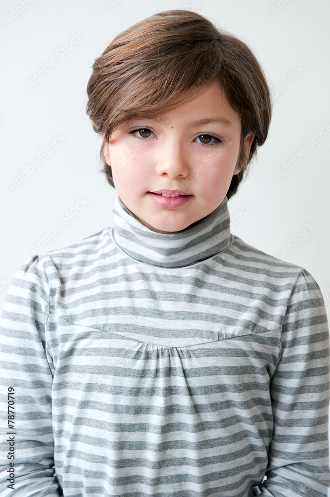 Adorable 8 years-old girl portrait Adorable 8 years-old girl portrait
