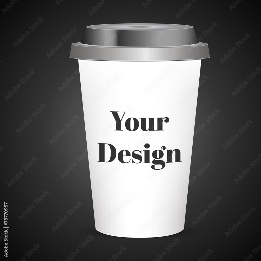 Disposable coffee cup isolated. Vector illustration Disposable coffee cup isolated. Vector illustration