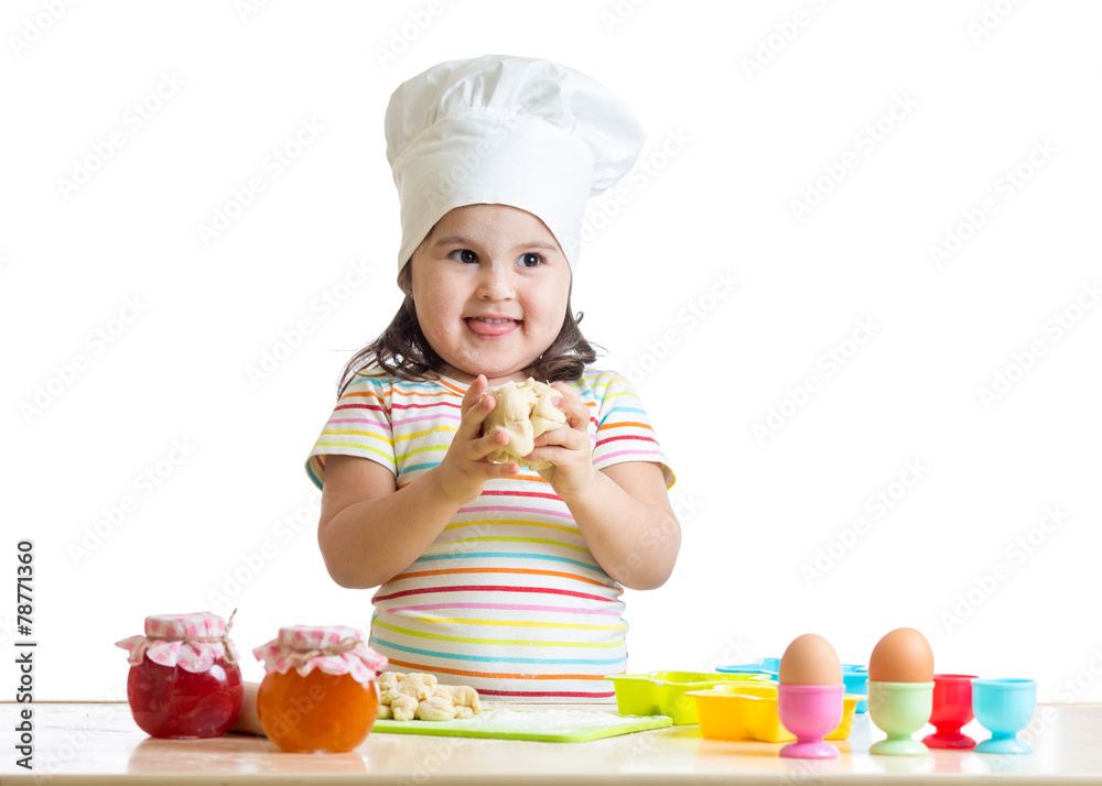 little girl kneading dough little girl kneading dough