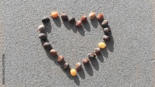 Herz aus Muscheln