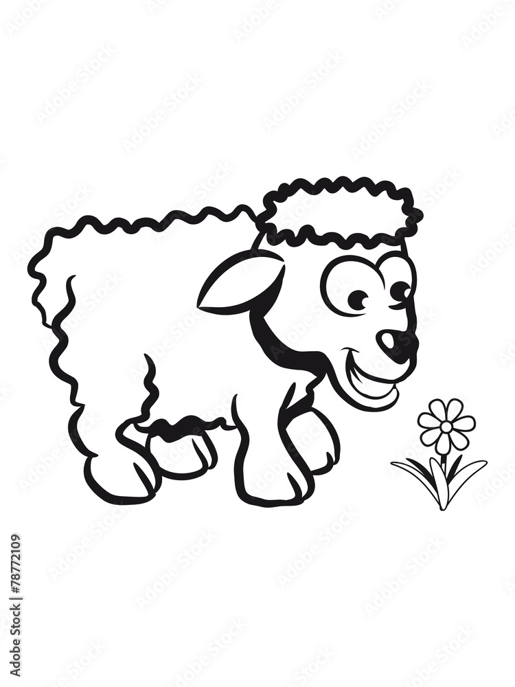 Obraz premium sheep , lamb, sweet flower
