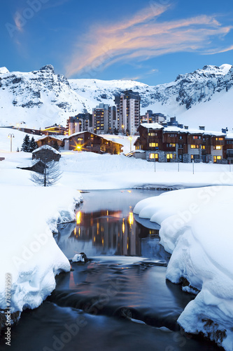 ski resort in French Alps photo