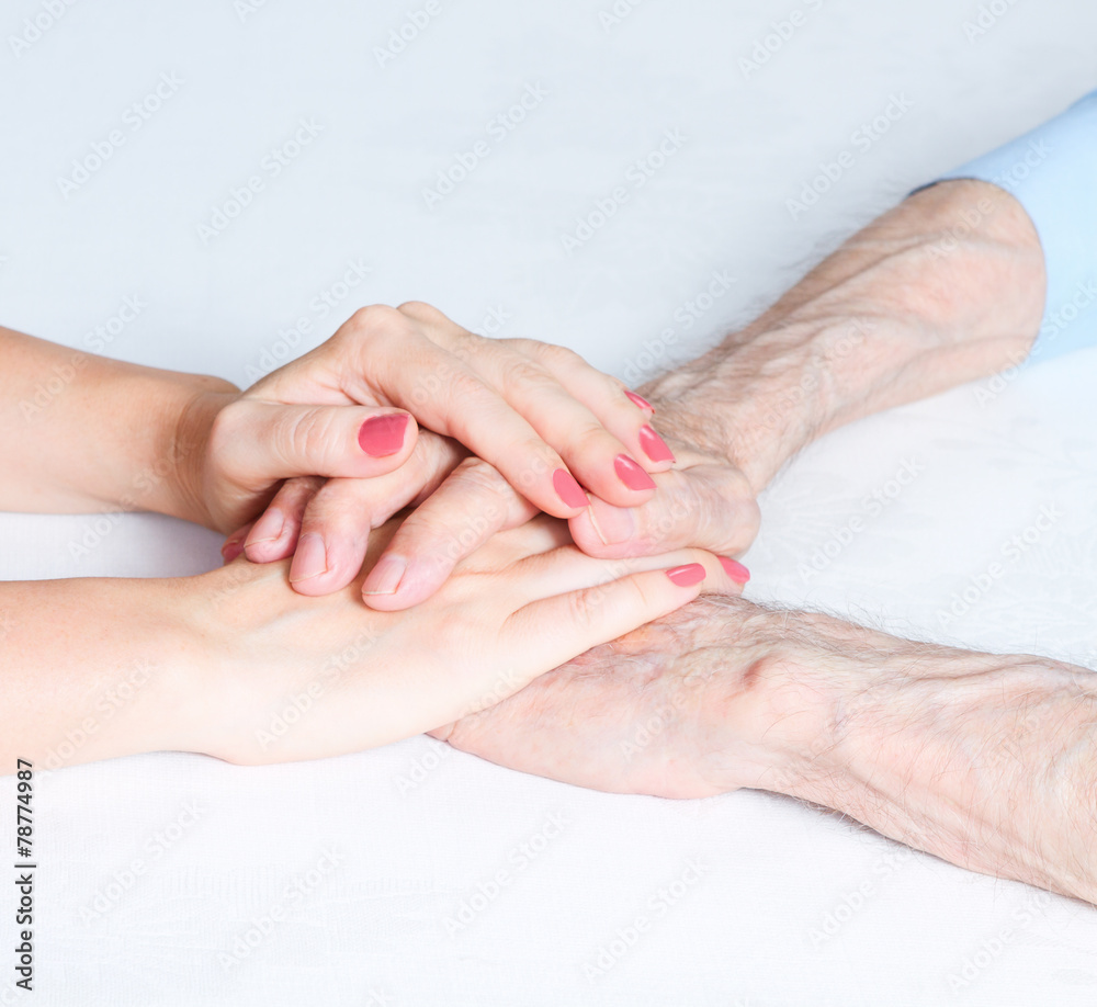 Fototapeta premium care at home of elderly