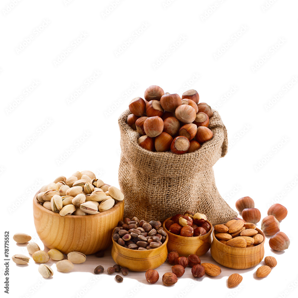 Hazelnuts, filbert isolated Hazelnuts, filbert isolated