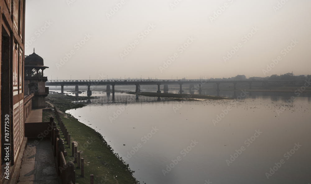 City bridge view. Agra.  India 