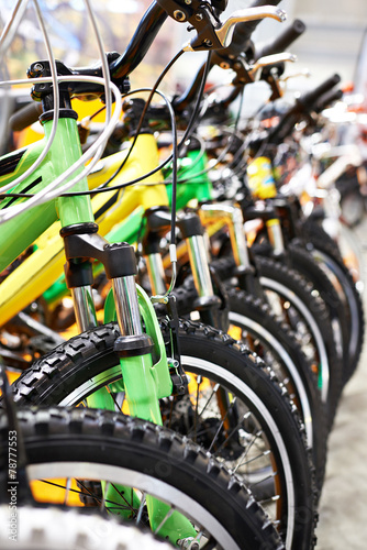 Bikes on bicycle parking