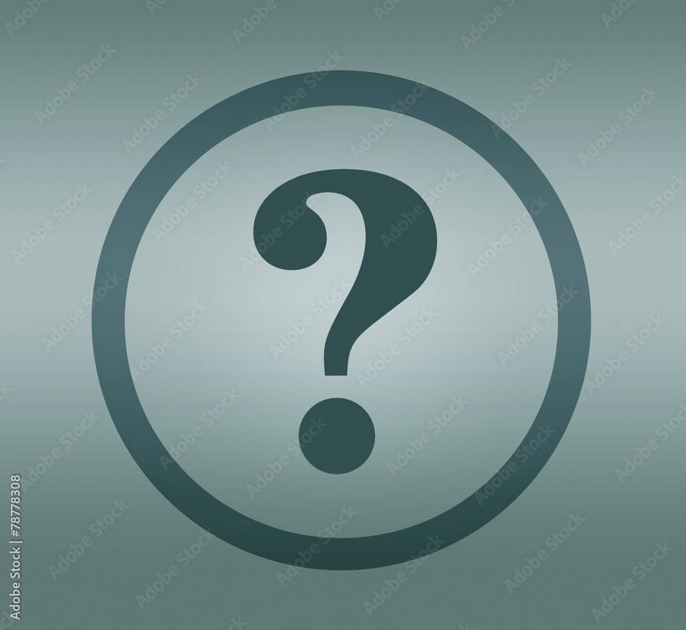 Question mark symbol in circle on grey Question mark symbol in circle on grey