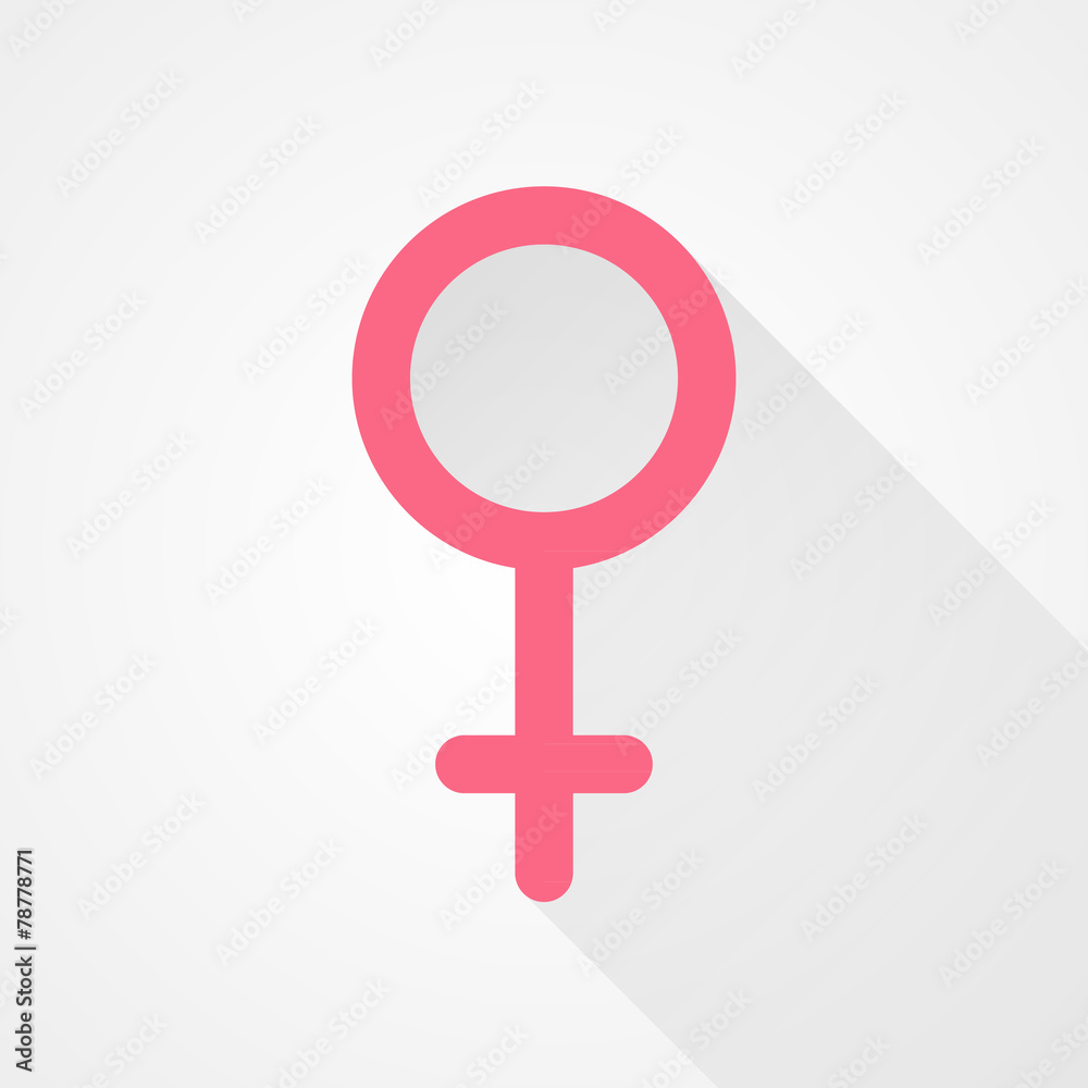 Female gender symbol. Flat design Female gender symbol. Flat design