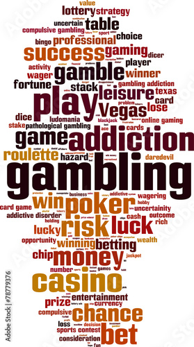 Gambling word cloud concept. Vector illustration