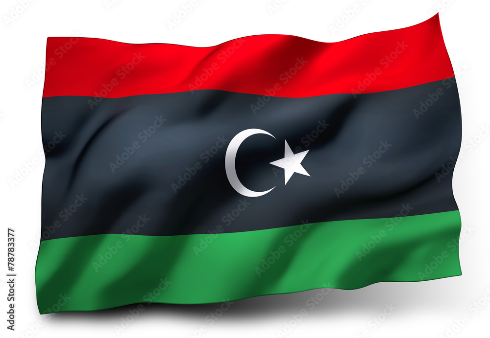 Naklejka premium flag of Libya