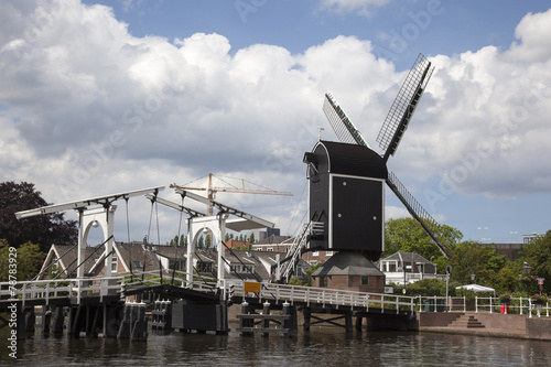 windmill in the city of Leiden photo