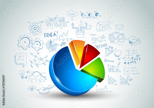 Infographic Design Template with modern flat style.