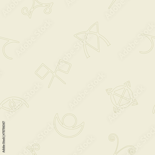 seamless background with magical symbols of the Elves of Fyn