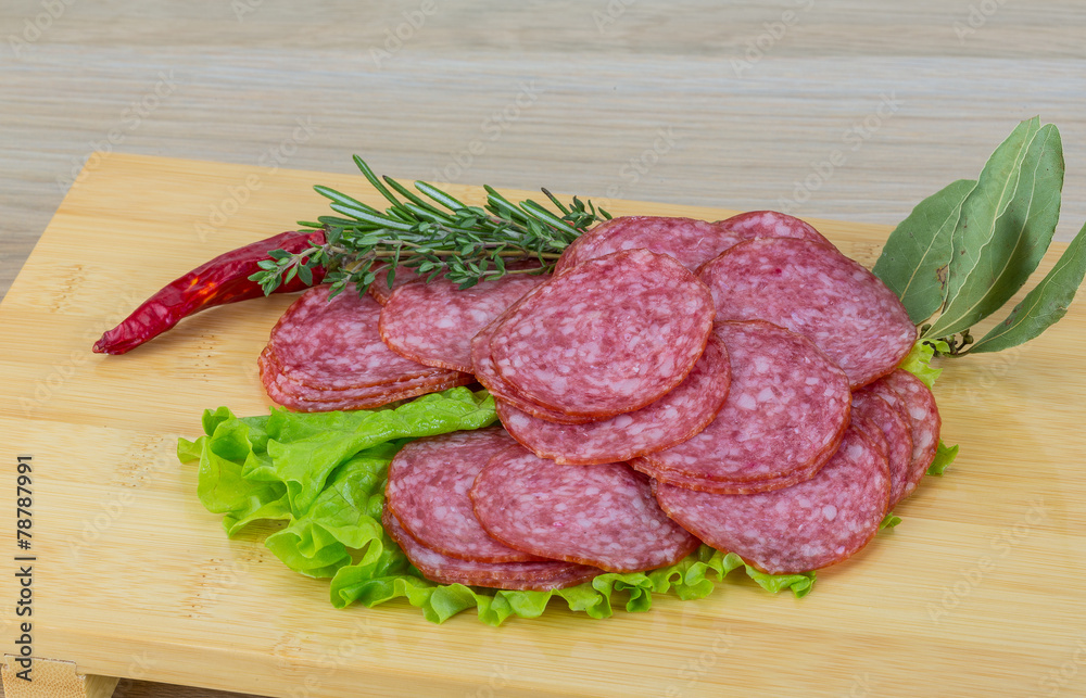 Sliced salami Sliced salami