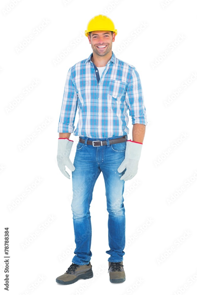 Full length portrait of confident handyman Full length portrait of confident handyman