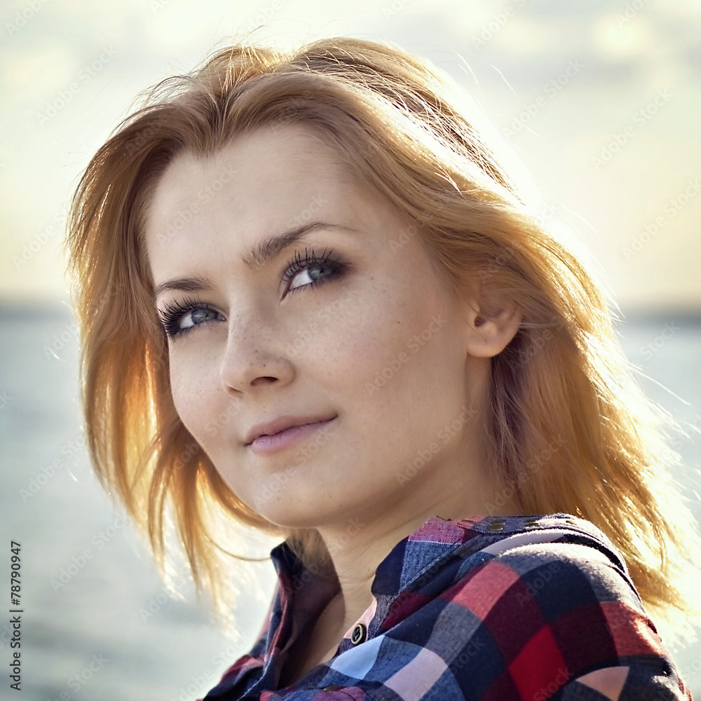 Portrait of a young beautiful sensual blonde girl Portrait of a young beautiful sensual blonde girl