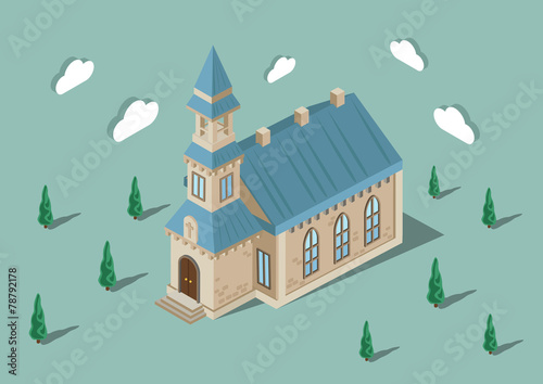 Vector isometric church