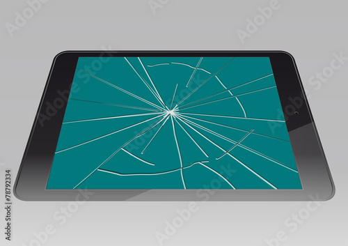 Tablet broken next generation vector illustration