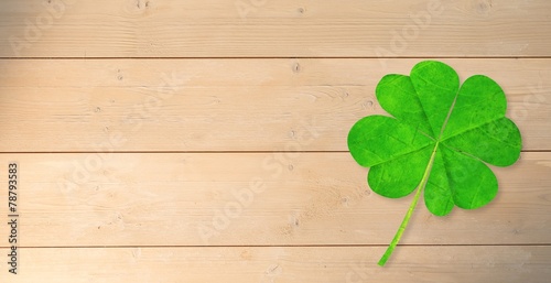 Composite image of four leaf clover