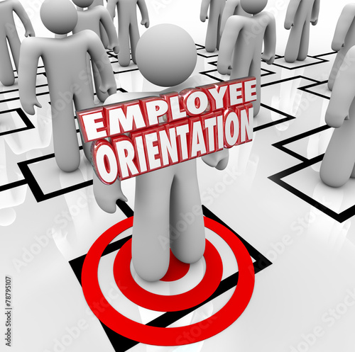 Employee Orientation Words New Worker Organization Chart photo