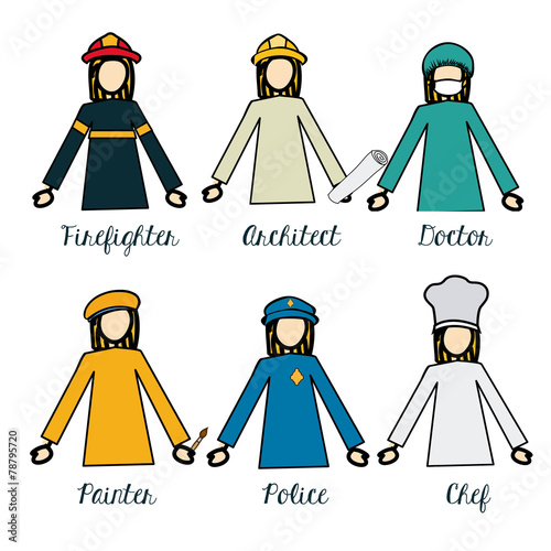 Profession, desing, vector illustration,