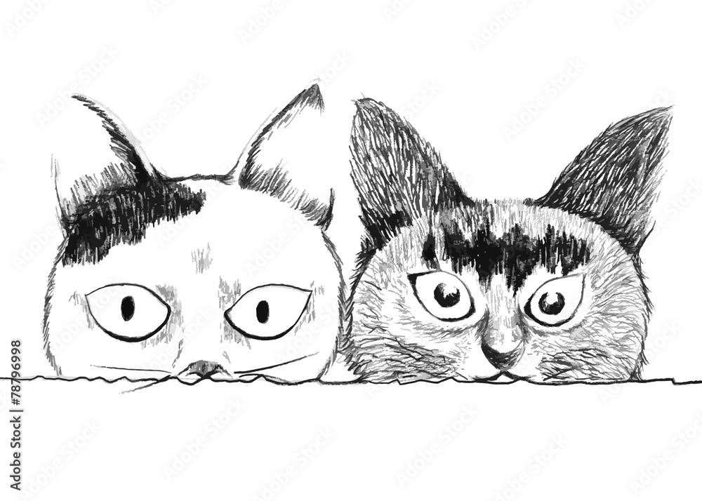 Cute Cat Painting On A White Background Stock Vector Adobe Stock cute-cat-painting-on-a-white-background-stock-vector-adobe-stock
