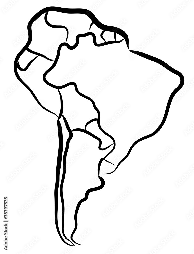 South America sketch South America sketch