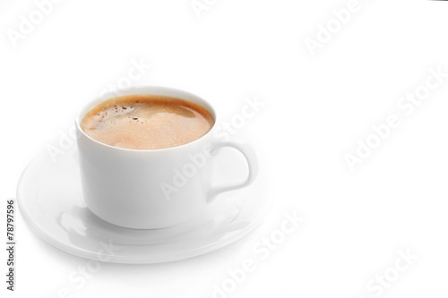 Cup of coffee isolated on white