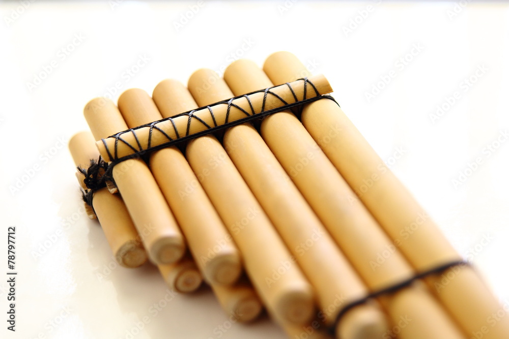 pan flute close-up isolated pan flute close-up isolated