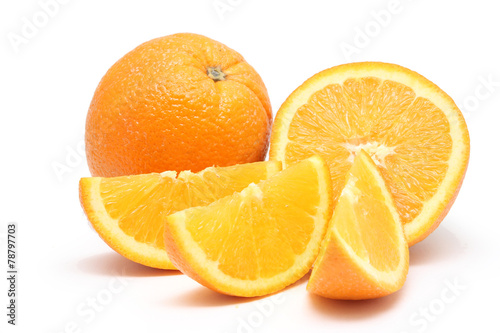 Orange fruit with sliced orange