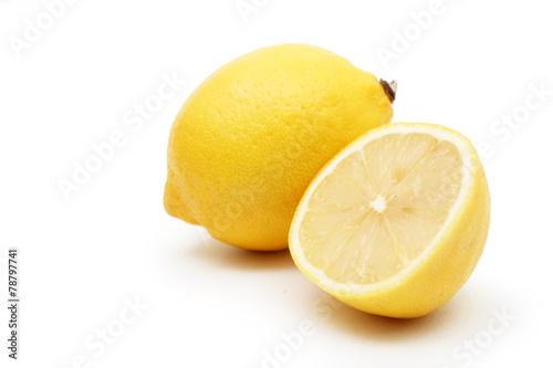 Lemon fruit with sliced lemon