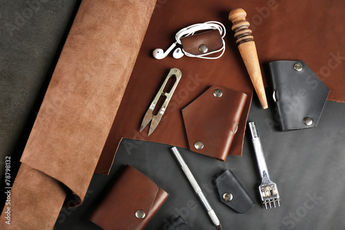 Hand made leather man acces...