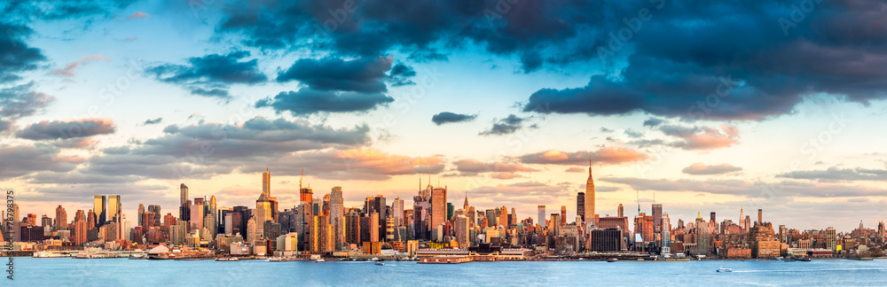 New York City panorama - obrazy, fototapety, plakaty 