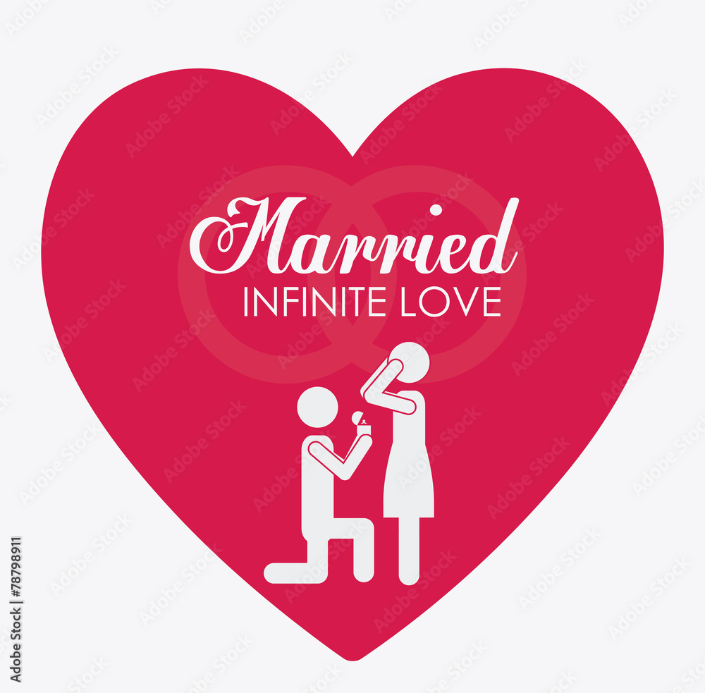 married, couple, design vector illustration. married, couple, design vector illustration.
