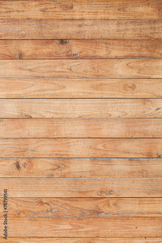 Naklejka premium Big Brown wood plank wall texture background