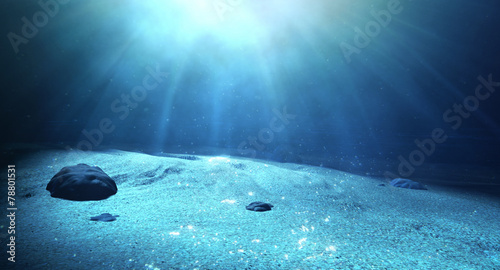 Stampa su Tela Underwater Sea Floor