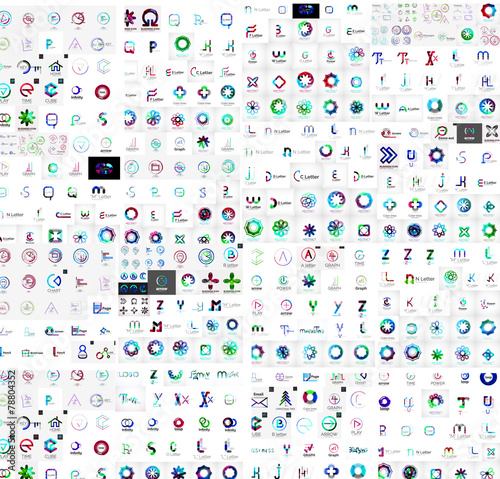 Vector abstract company logos mega collection