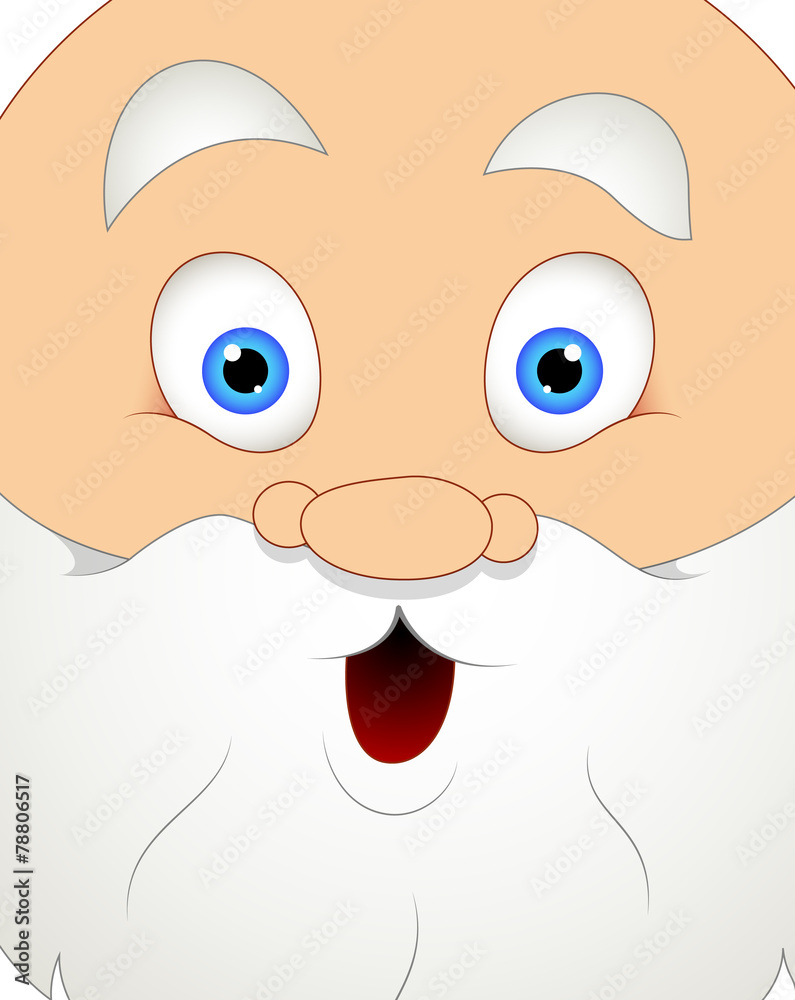 Surprised Cartoon Santa Face Surprised Cartoon Santa Face