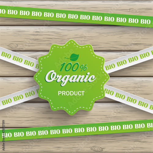 Bio Sticker Lines 100 Organic Wood photo