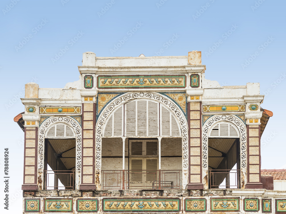 Naklejka premium Abandoned railway station of Dakar, Senegal, colonial building