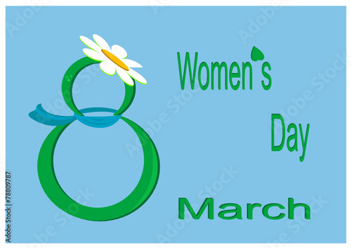March 8 greeting card