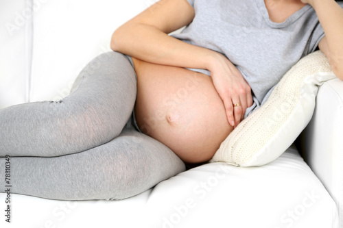 Young pregnant woman relaxing